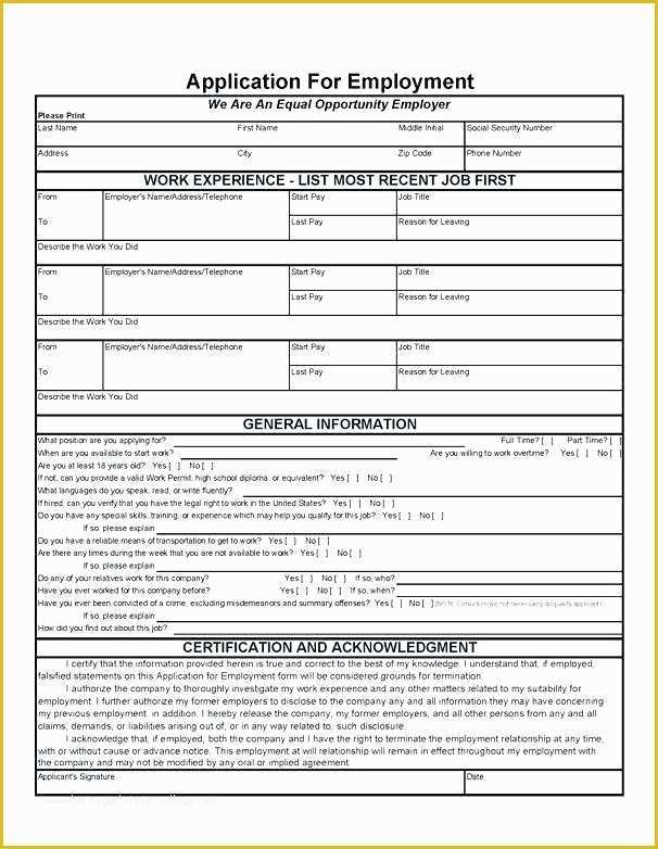Free Printable Job Application Template Of Blank Application form Template Templates Free Word