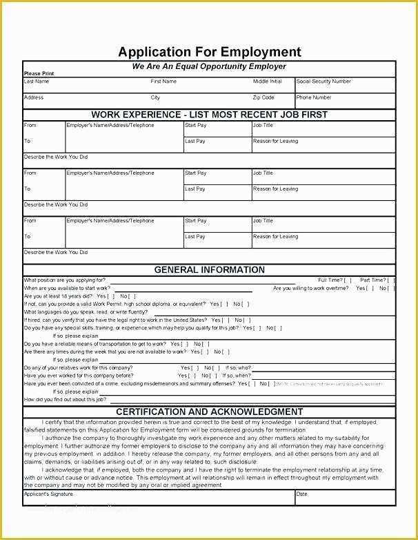 Free Printable Job Application Template Of Blank Application form Template Templates Free Word