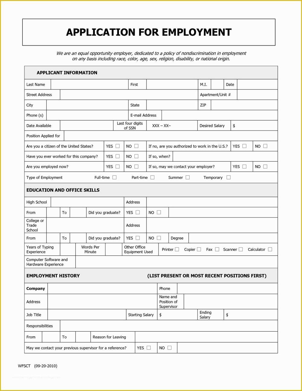 Free Printable Job Application Template Of Free Printable Basic Job Application form Job