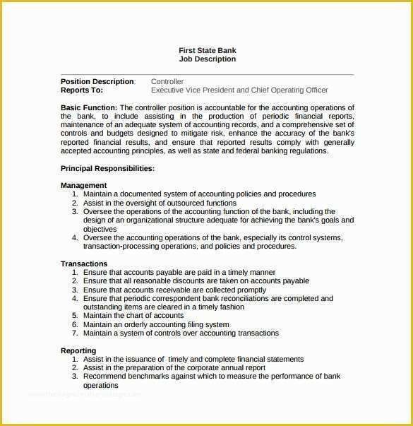 Free Printable Job Description Template Of Job Position Description Template Beautiful Template