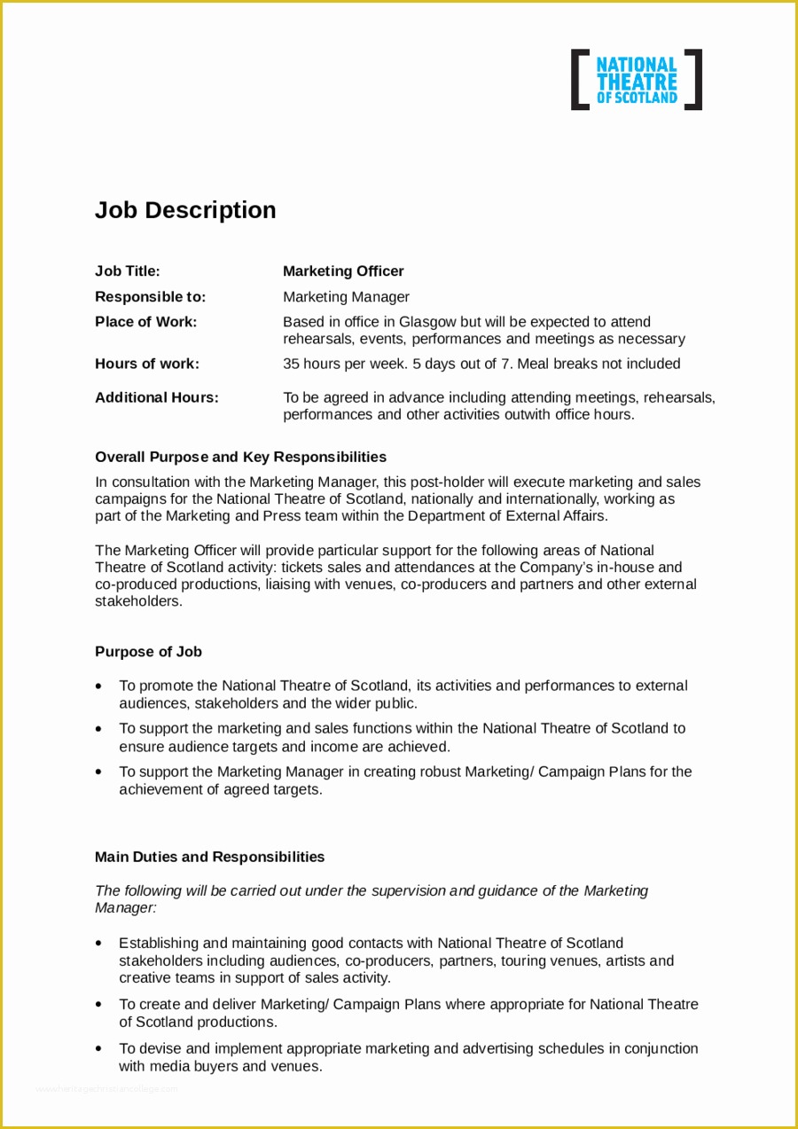Free Printable Job Description Template Of Medical Fice Manager Job Description Template Edit