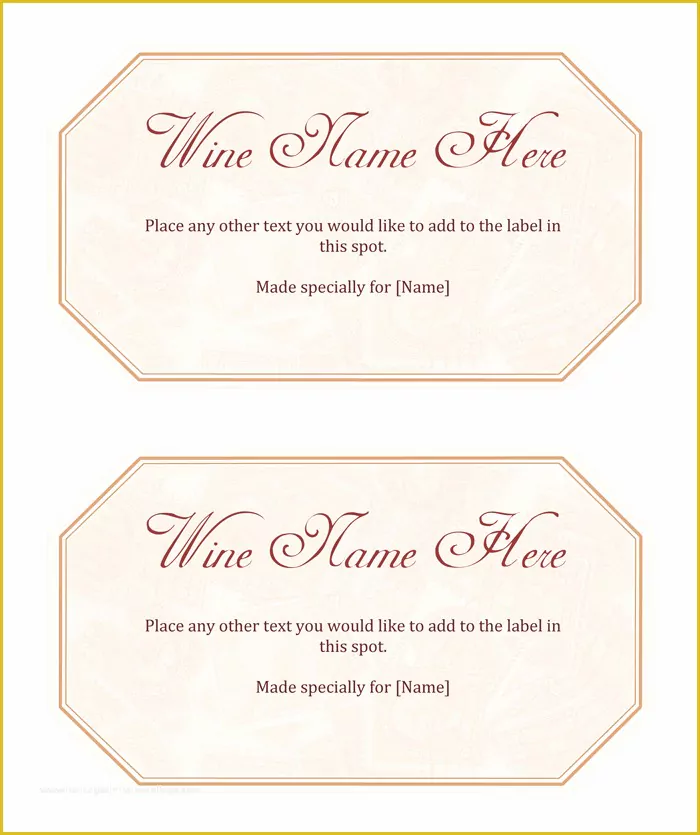 Free Printable Label Templates Of Wine Label Template Make Your Own Wine Labels