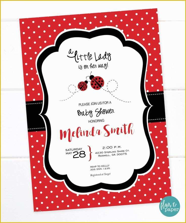 Free Printable Ladybug Baby Shower Invitations Templates Of 1000 Ideas About Garden Party Invitations On Pinterest