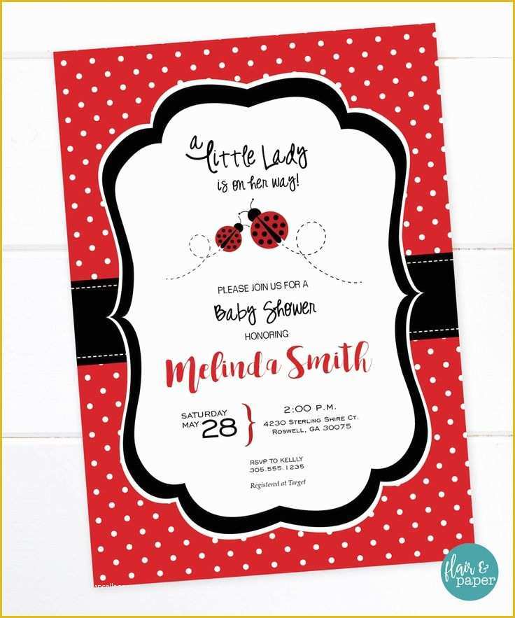 Free Printable Ladybug Baby Shower Invitations Templates Of 1000 Ideas About Garden Party Invitations On Pinterest