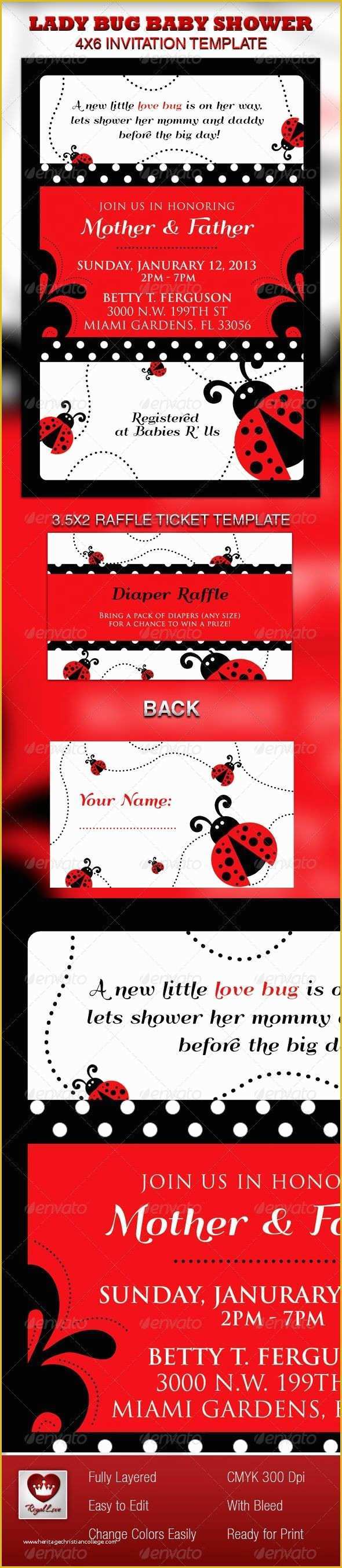 Free Printable Ladybug Baby Shower Invitations Templates Of 78 Best Ideas About Baby Shower Templates On Pinterest