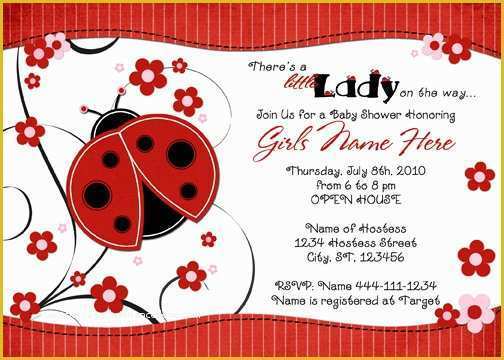 Free Printable Ladybug Baby Shower Invitations Templates Of Best S Of Ladybug Invitations Free Download Ladybug