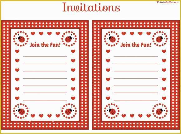 Free Printable Ladybug Baby Shower Invitations Templates Of Free Ladybug Party Printables From Printabelle