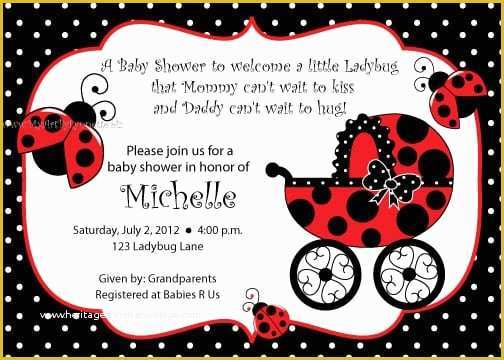 Free Printable Ladybug Baby Shower Invitations Templates Of Free Printable Ladybug Baby Shower Invitation