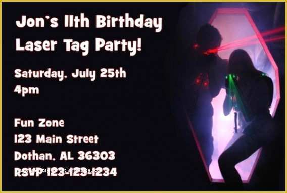 Free Printable Laser Tag Invitation Template Of Free Printable Laser Tag Birthday Party Invitations
