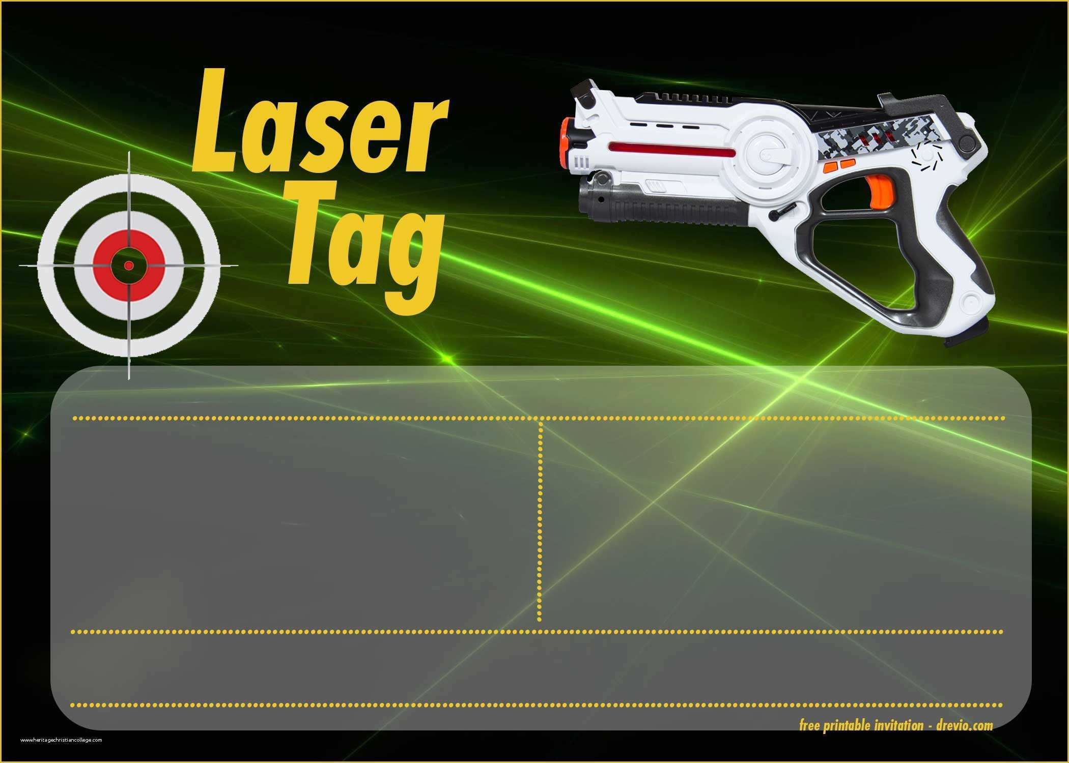 Free Printable Laser Tag Invitation Template Of Free Printable Laser Tag Invitation Templates