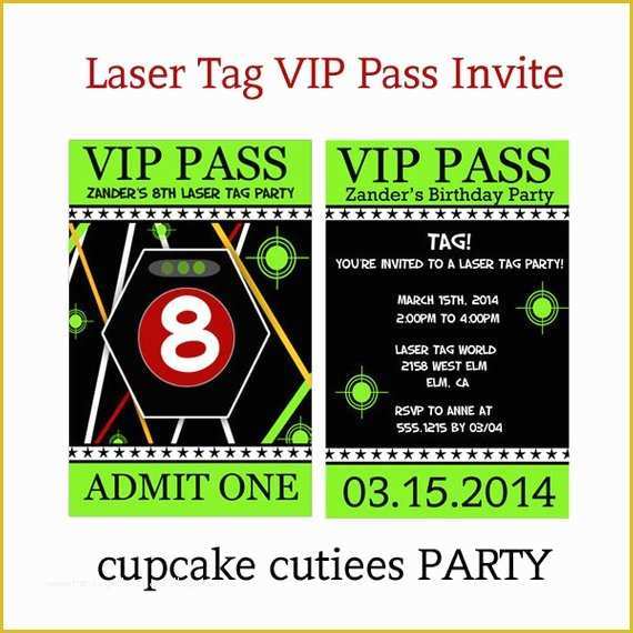 Free Printable Laser Tag Invitation Template Of Vip Laser Tag Fun Vip Lanyard Badge Custom Invites Digital
