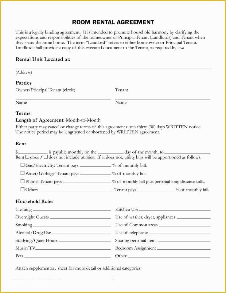Free Printable Lease Template Of 25 Best Ideas About Roommate Agreement On Pinterest
