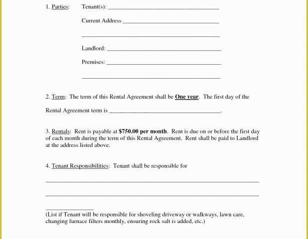 Free Printable Lease Template Of Free Printable Basic Rental Agreement