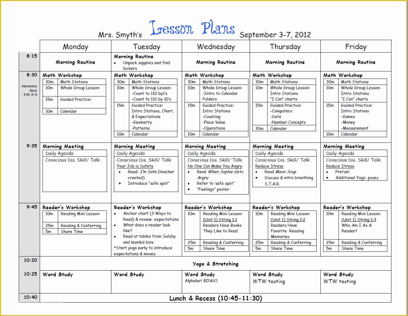 Free Printable Lesson Plan Template Of Free Weekly Lesson Plan Template and Teacher Resources