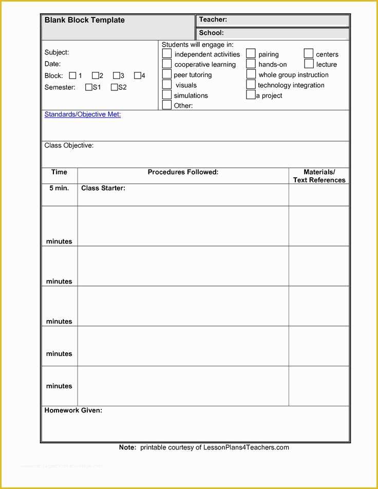 Free Printable Lesson Plan Template Of Lesson Plan Template Teacher by Bmt Mud9nsnq