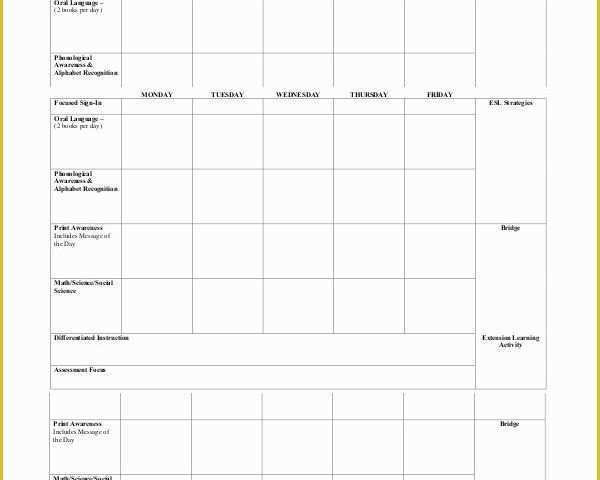 Free Printable Lesson Plan Template Of Printable Lesson Plan 7 Free Word Pdf Documents