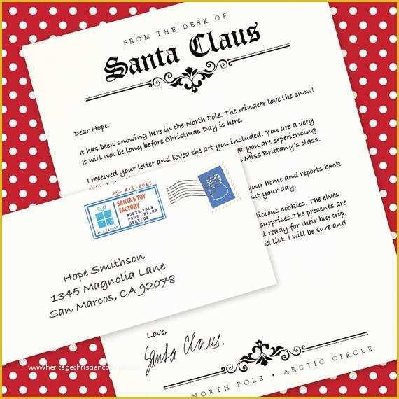 Free Printable Letter From Santa Word Template Of Letter From Santa Claus Ms Word Template by Alittlehopedesigns