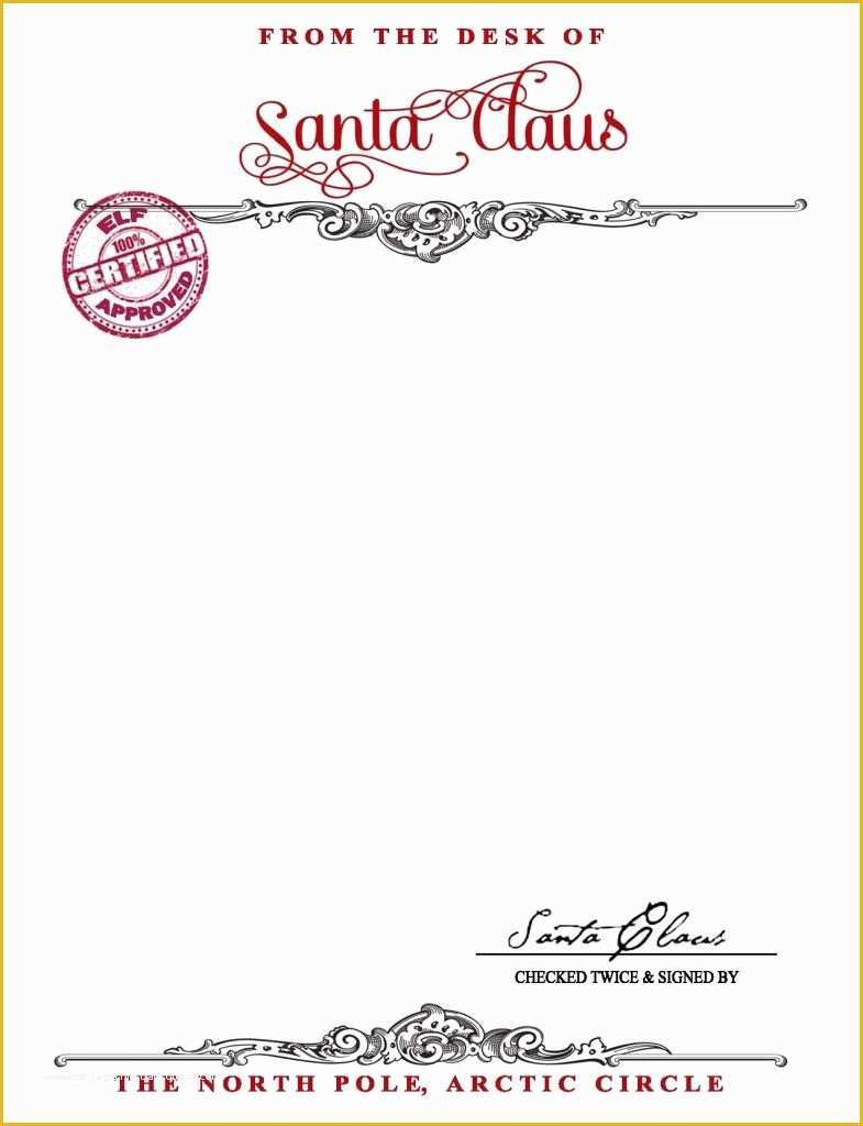 Free Printable Letter From Santa Word Template Of Santa Claus 
