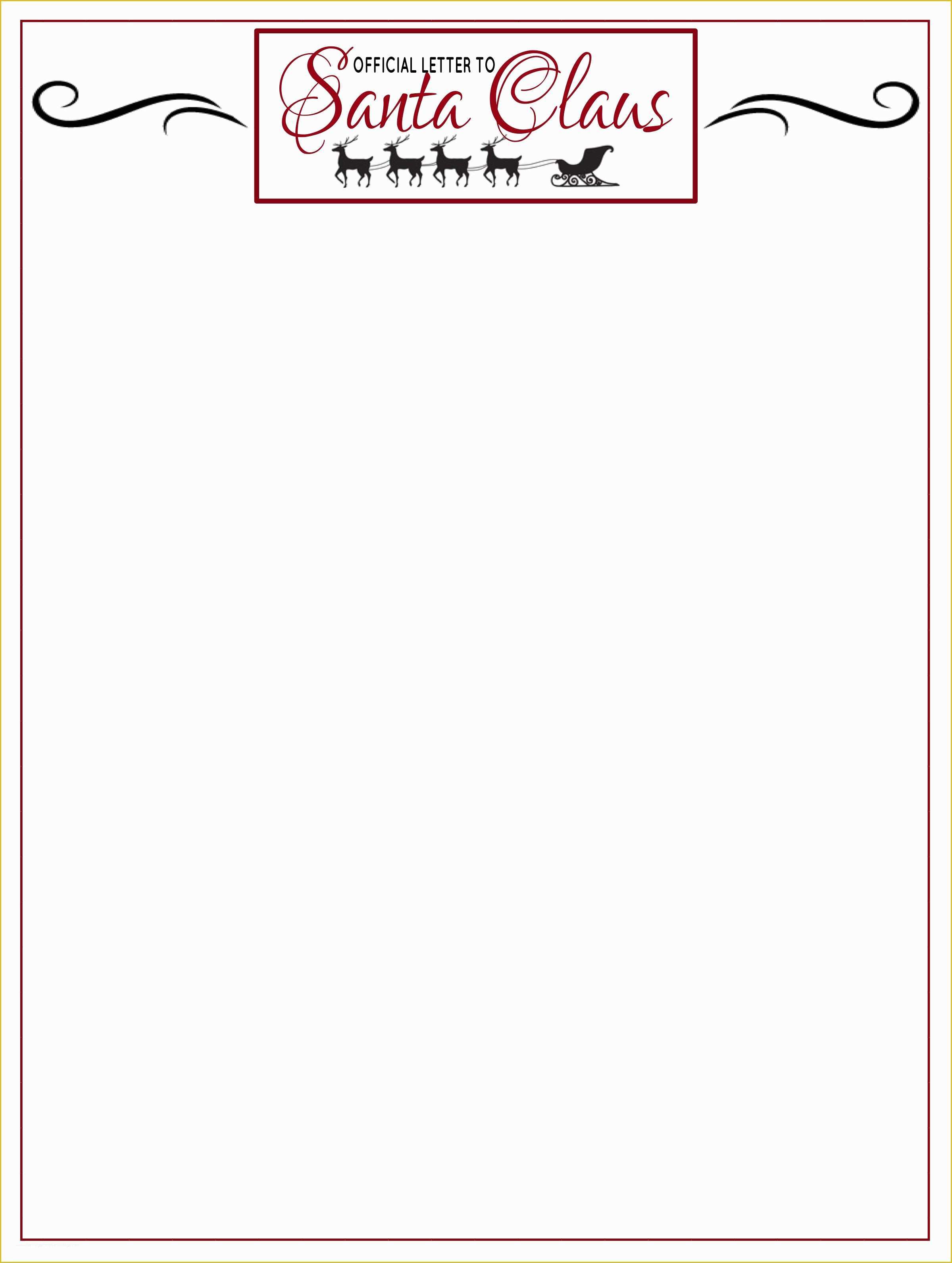 Free Printable Letter From Santa Word Template Of Santa’s Special Delivery