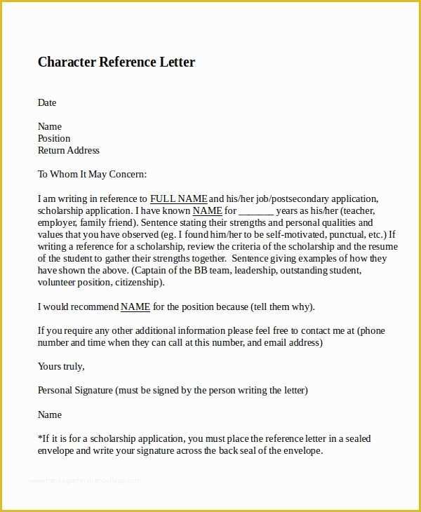 free-printable-letter-of-recommendation-template-of-12-sample-character