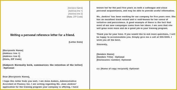 Free Printable Letter Of Recommendation Template Of 40 Awesome Personal Character Reference Letter