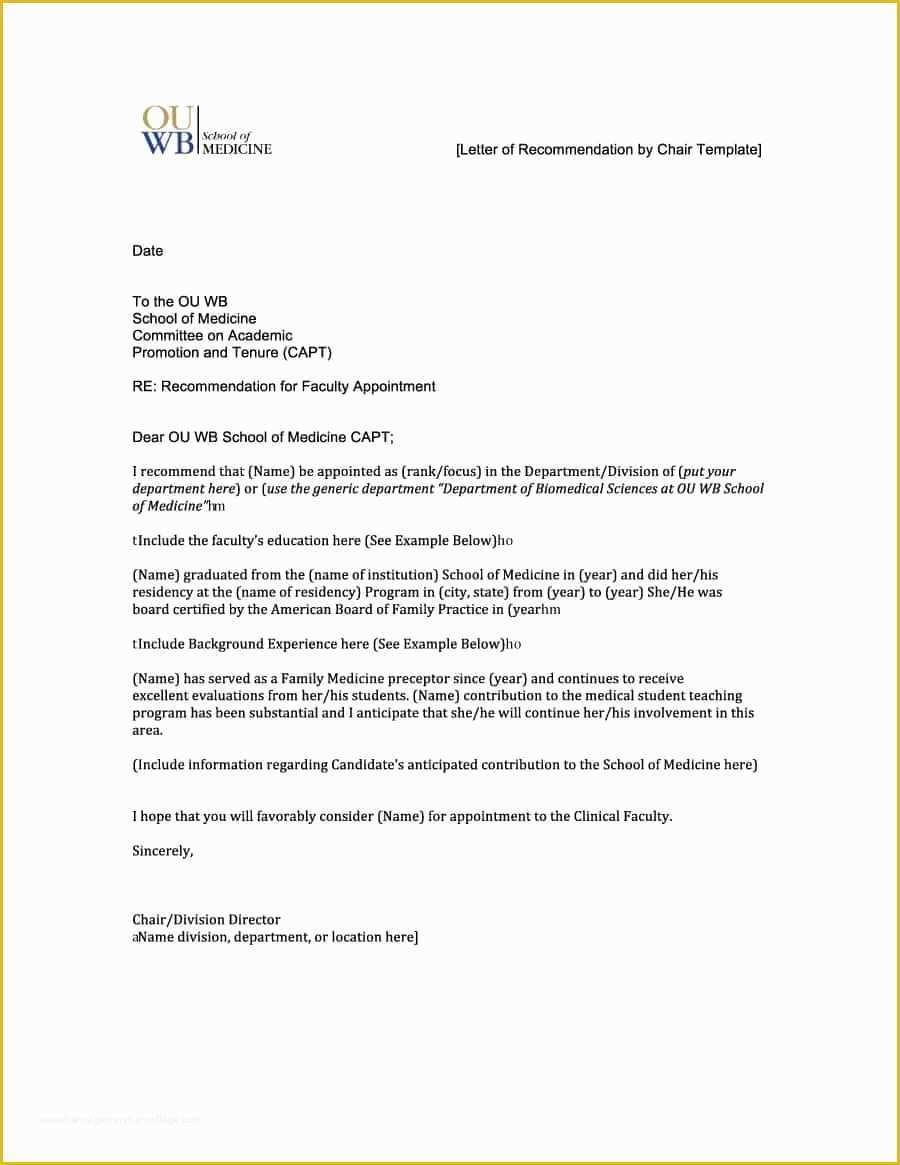 Free Printable Letter Of Recommendation Template Of 43 Free Letter Of Re Mendation Templates &amp; Samples