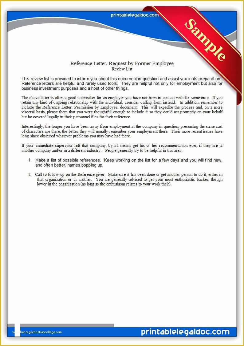Free Printable Letter Of Recommendation Template Of Free Printable Reference Letter Requested by Employee