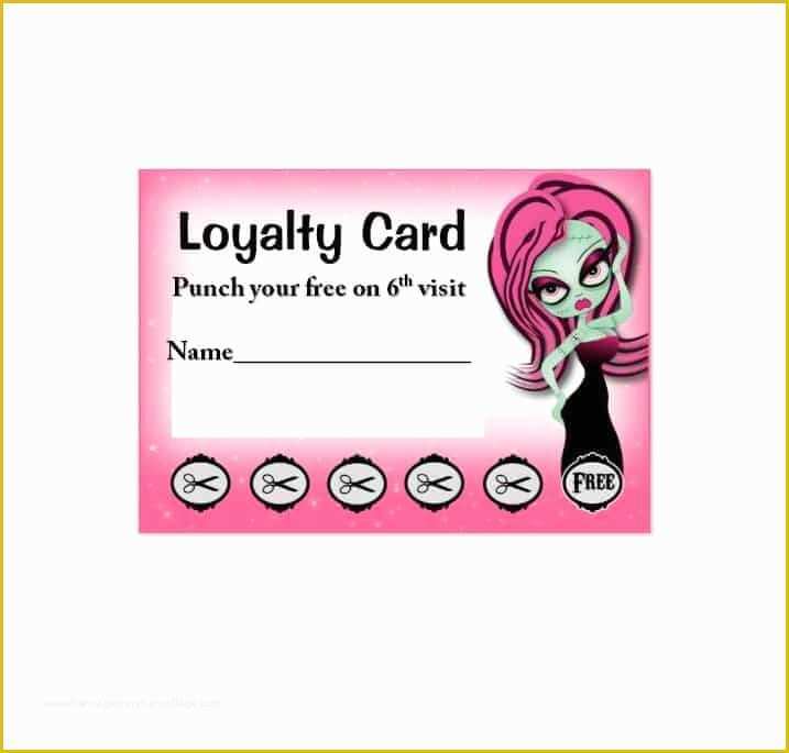 Free Printable Loyalty Card Template Of 30 Printable Punch Reward Card Templates [ Free]