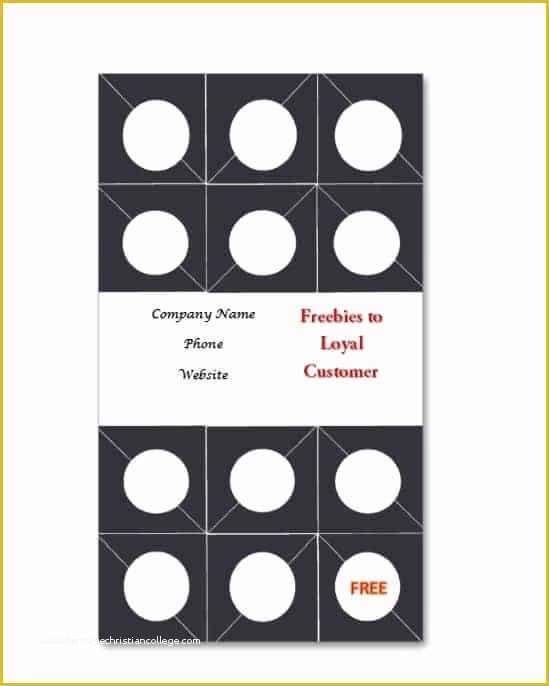 Free Printable Loyalty Card Template Of 30 Printable Punch Reward Card Templates [ Free]