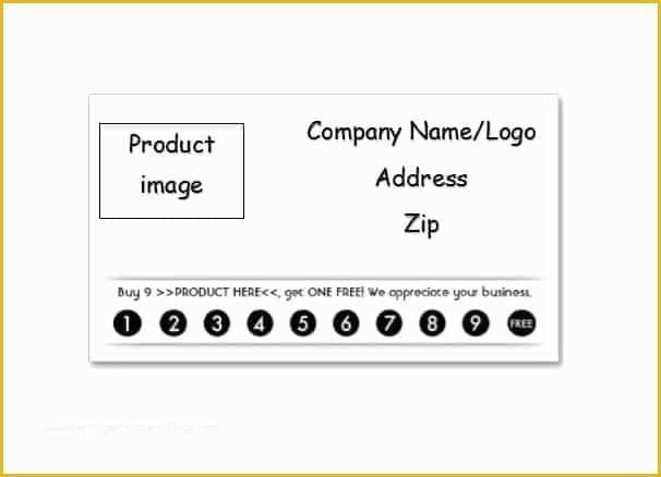 Free Printable Loyalty Card Template Of 30 Printable Punch Reward Card Templates [ Free]