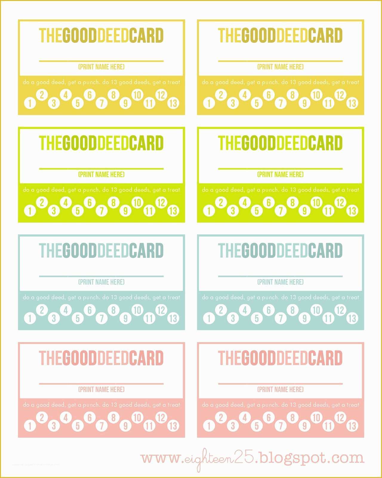 Free Printable Loyalty Card Template Of 8 Best Of Reward Punch Cards Free Printable Free