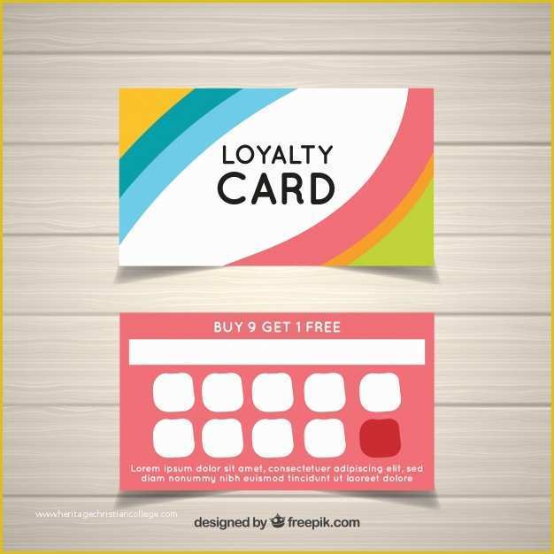 Free Printable Loyalty Card Template Of Colorful Loyalty Card Template Vector