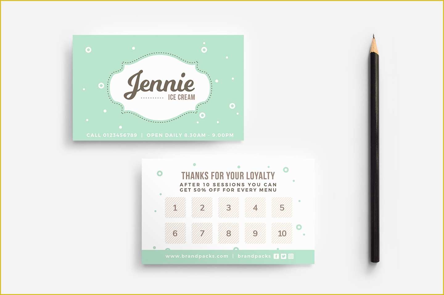 Free Printable Loyalty Card Template Of Free Loyalty Card Templates Psd Ai &amp; Vector Brandpacks