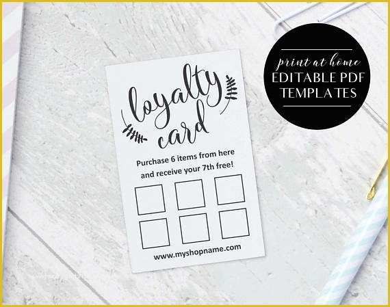 Free Printable Loyalty Card Template Of Loyalty Card Templates Instant Download Editable Pdf