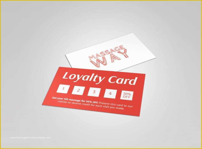 Free Printable Loyalty Card Template Of Massage Loyalty Card Template