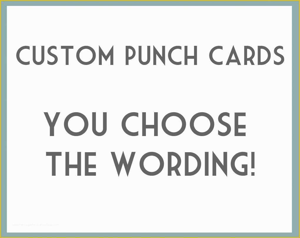 Free Printable Loyalty Card Template Of Punch Card Template