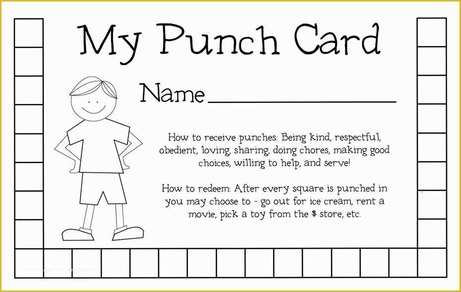 Free Printable Loyalty Card Template Of Punch Card Template