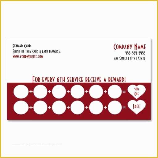 Free Printable Loyalty Card Template Of Salon Loyalty Business Card Punch Card Make Your Own