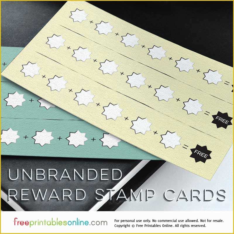 Free Printable Loyalty Card Template Of Unbranded Printable Loyalty Cards
