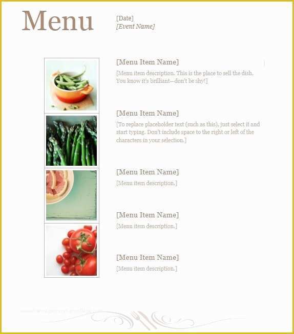 Free Printable Lunch Menu Template Of 13 Free Sample Lunch Menu Templates Printable Samples