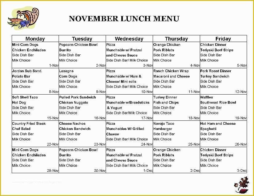 Free Printable Lunch Menu Template Of 5 Best Of Printable Lunch Menus Pick Your Lunch