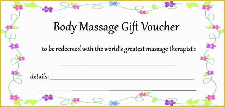 Free Printable Massage Gift Certificate Templates Of Birthday T Certificate Printouts
