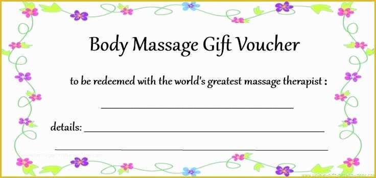 Free Printable Massage T Certificate Templates Of Printable Massage