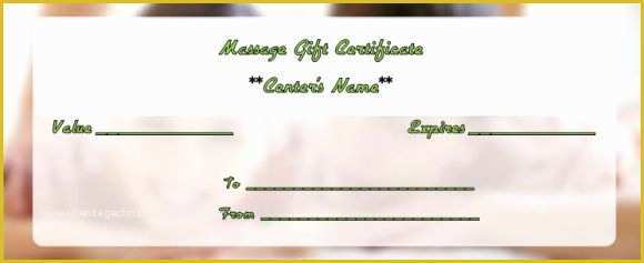 Free Printable Massage Gift Certificate Templates Of Massage Gift Certificate Template 14 Free Printable