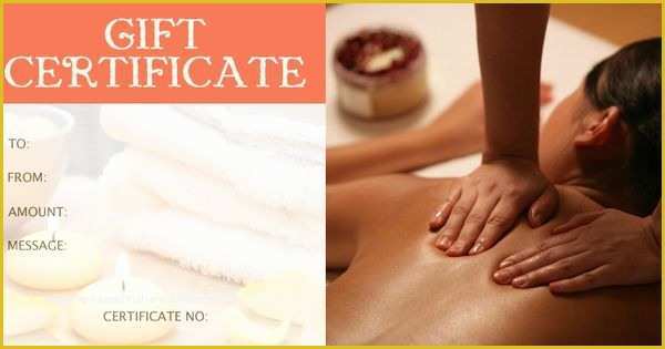 Free Printable Massage Gift Certificate Templates Of Massage Gift Certificate Template