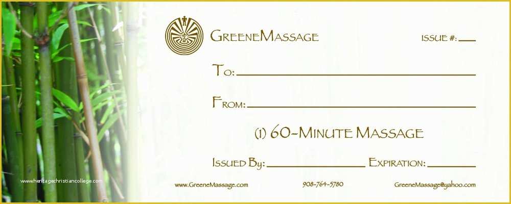 Free Printable Massage Gift Certificate Templates Of Massage Gift Certificate Templates