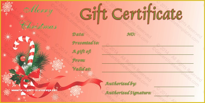 Free Printable Massage Gift Certificate Templates Of Merry Christmas Gift Certificate Template