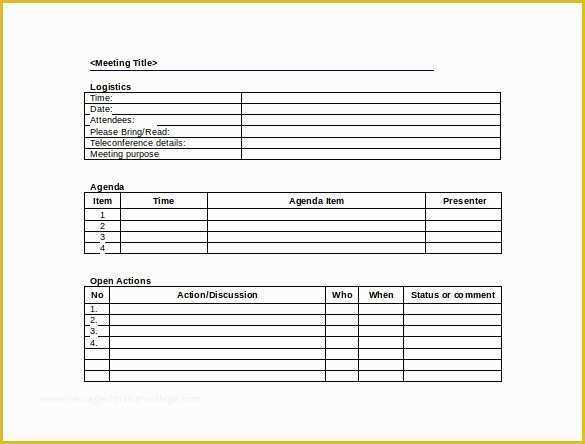 Free Printable Meeting Minutes Template Of 44 Sample Meeting Minutes Template Google Docs Apple