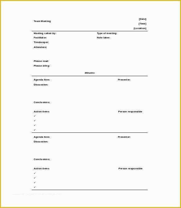 Free Printable Meeting Minutes Template Of 44 Sample Meeting Minutes Template Google Docs Apple