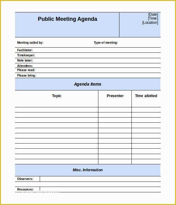 Free Printable Meeting Minutes Template Of 50 Meeting Agenda Templates Pdf Doc